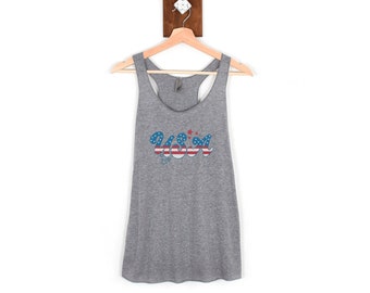USA Tank, Damen Panzer 4. Juli, Amerika Panzer, Patriotischer Panzer, Unabhängigkeitstag Tank, Sommershirt