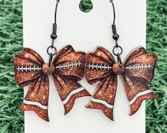 Football Earring Cheer SVG Laser Digital File – Laser Cut Football Earrings for Glowforge, xTool, and Cricut