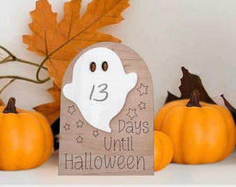 Pakiet suchościeralnych znaków odliczających Halloween w formacie SVG | Pliki SVG na Halloween | Plik do cięcia na Halloween firmy Glowforge | Plik do cięcia na Halloween | Gotowy do lasera