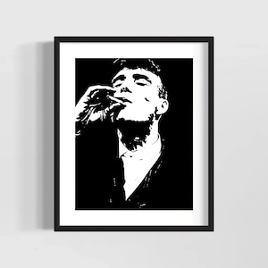 Peaky Blinders Poster | Thomas Shelby Digitale Kunstdruk | Donkere Noir Afdrukbare Wanddecoratie | Gangster TV Show Decor | Direct Downloaden