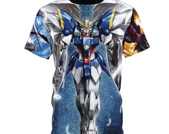 Gundam Mecha Print T-Shirt | All Over Print Roboter T-Shirt
