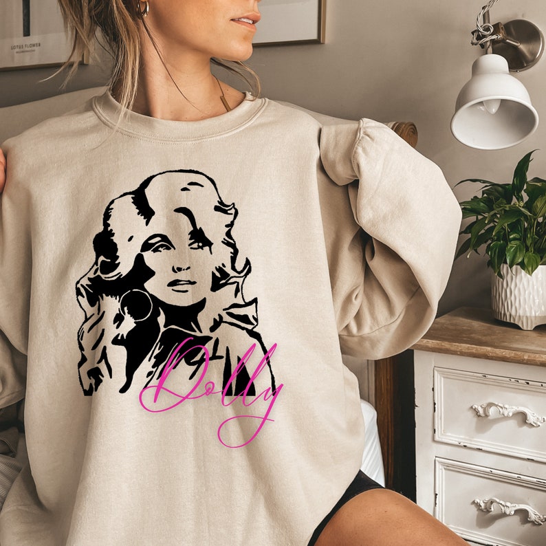 Dolly Parton Sweatshirt Nashville Pink Dolly Parton - Etsy