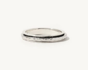 Fausta Spinner Ring, Handmade, 925 Sterling Silver, Handmade Anxiety Spinner Ring, Fidget Ring, Mediation Ring, Spin Ring, Rotating Ring