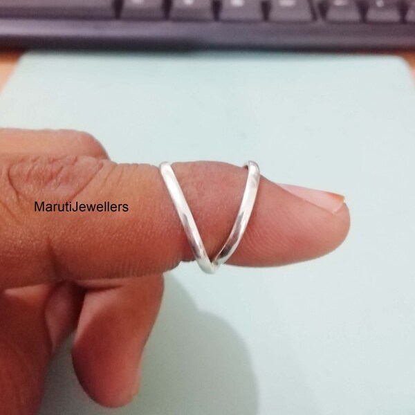 Sterling Silver Swan Neck for Dip Joints - Fingertip Arthritis Splint - RA Dip Splint - EDS Dip Joint Splint - Silver Splint Ring