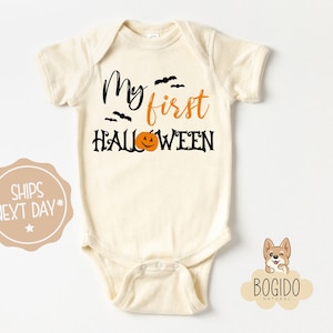 Halloween Baby Onesie®, My First Halloween Onesie®, 1st Halloween Outfit, 1st Halloween Baby Gift, First Halloween Natural Toddler Tee