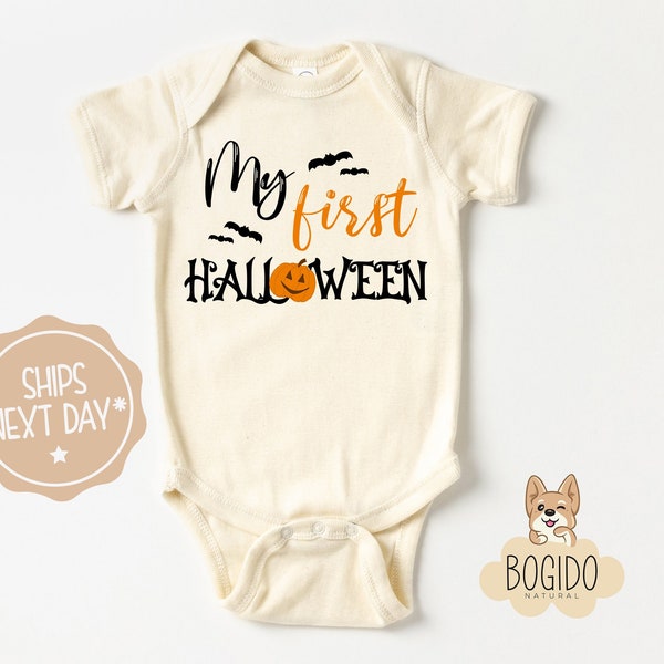 Halloween Baby Onesie®, My First Halloween Onesie®, 1st Halloween Outfit, 1st Halloween Baby Gift, First Halloween Natural Toddler Tee
