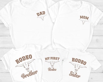 My First Rodeo Birthday Matching Family Shirts