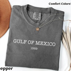 Chemise Comfort Colors® Golfe du Mexique, T-shirt patriotique unisexe, T-shirt américain Golfe du Mexique, T-shirt American Pride Patriotic, T-shirt Map Lover