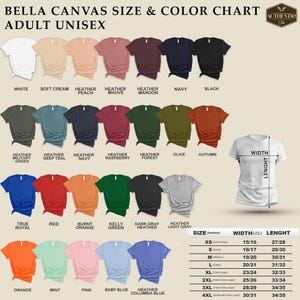 a women's t - shirt size chart with different colors