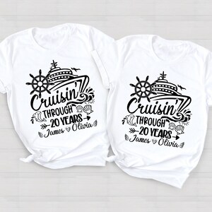 Personalized 20th Anniversary Cruise Shirt, Couples Matching Tee bild 4