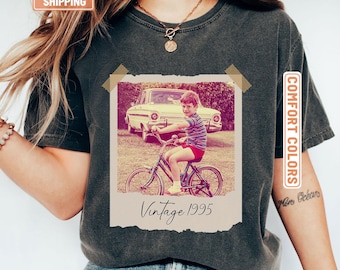 Custom Vintage Photo And Year Shirt, Custom Shirt With Picture Personalized 30th Birthday Gift Vintage 30th Birthday Party Vintage Est Shirt