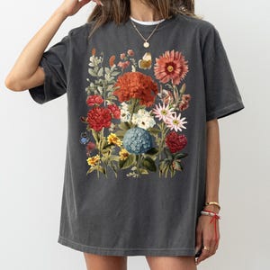 Boho Wildflowers Cottagecore Shirt, Gift For Her, Comfort Colors® Shirt, Whimsigoth, Plant Shirts, Gift For Mom, Gift For Women