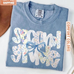 Comfort Colors® Second Grade Teacher Shirt, Coquette Bow 2nd Grade Teacher Shirt, Second Grade Teacher Tshirt, Elementary Teacher Shirts