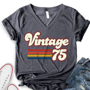 1975 Vintage Birthday Gift Tee, Retro Style, 50th Birthday for Women, Vintage 1975 T-Shirt, 50th Birthday, 50th Birthday Gift, Father Gift