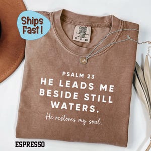 Christliche T-Shirts Frauen Bibel Studie Gott Shirt Jesus Liebe, Christian Mom Shirt Komfort Farben Christian Shirt Bibel Vers T-Shirt Psalm 23 Shirt
