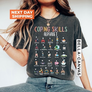 Coping Skills Alphabet Teacher Shirt, School Counselor Shirt, Teacher Shirt Gift, Psychologist Shirt, Social Worker Shirt, Therapist Shirt