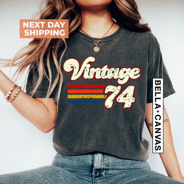 50th Birthday Gift For Woman, 1974 Vintage Shirt, 50th Birthday Gift For Men, Vintage 1974 Shirt, Retro 1974 Shirt, Born In 1974 Shirt