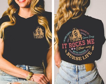 Nurse Life Skeleton Funny Graphic Shirt