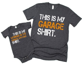 This Is My Working In The Garage With Dad Shirt, Daddy And Me Shirts, Garage Shirts, Father And Son Shirts, Dad Son Gift, Gift For Husband
