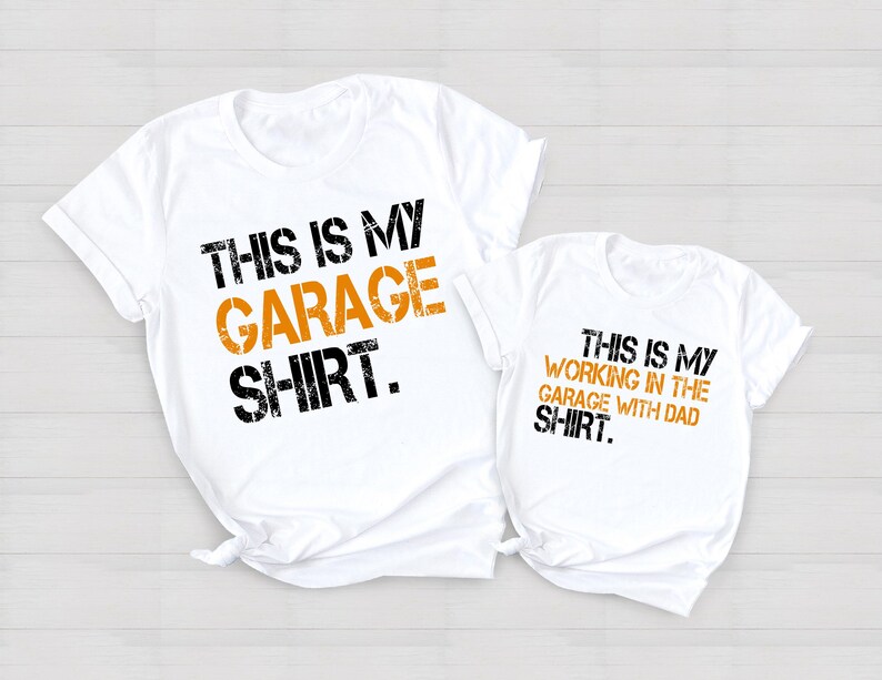 C'est mon travail dans le garage avec chemise papa, chemises papa et moi, chemises garage, chemises père et fils, cadeau papa et fils, cadeau pour mari image 2