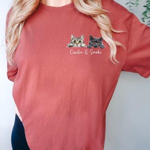 Custom Cat Shirt, Comfort Colors Shirt, Personalized Cat Shirt, Cat Lovers Shirt, Gift for Mom, Gift for Dad, Mothers Day Gift, Fathers Day