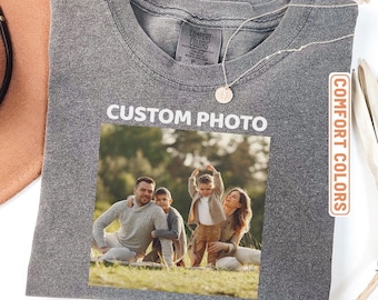 Comfort Colors Custom Photo Shirt, Personalized Family Picture Tee
