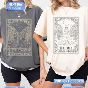 Custom Witchy Bachelorette Shirt, Tarot card Celestial Bach, Halloween Bachelorette Party Shirt, Witchy Shirt, Bride and Coven Wedding tee