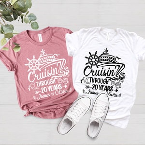 Personalized 20th Anniversary Cruise Shirt, Couples Matching Tee bild 1