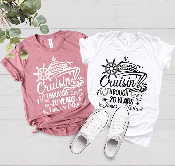 Personalized 20th Anniversary Cruise Shirt, Couples Matching Tee