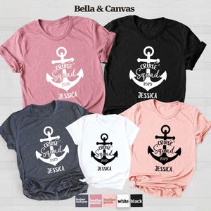 Personalized Cruise Squad 2025 Matching Shirts Cruise Crew Custom Name T-shirt Group Cruise Vacation Tee Family Matching Cruise Trip Shirt