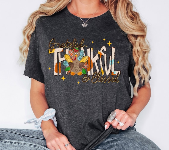 Women Thankful T Shirts Feather Arrow 3/4 Sleeve Raglan Baseball Splic