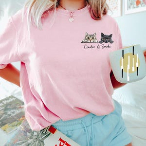 Custom Cat Shirt, Comfort Colors Shirt, Personalized Cat Shirt, Cat Lovers Shirt, Gift for Mom, Gift for Dad, Mothers Day Gift, Fathers Day