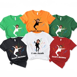 Custom Face stick figures Birthday Shirt, Birthday Photo Shirt, Custom Photo Shirt, Birthday Party Group Shirt, Funny Birthday Shirt