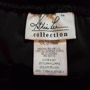 Adrianna Papell Vintage Silk 2000 Champagne Sequin Top & Velvet Pants Talla L Y2K imagen 12