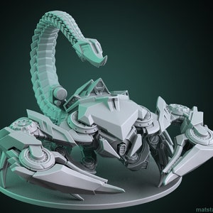 Storm Guard - Mecha Scorpion | 100mm Base | Sci-fi | Miniatures | Tabletop RPG Mini