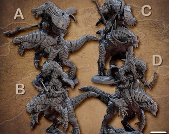 Lizardmen Brute Wyvern Raiders - Artisan Guild | D&D | Pathfinder | Miniatures | DnD | Tabletop RPG Mini | Role-Playing