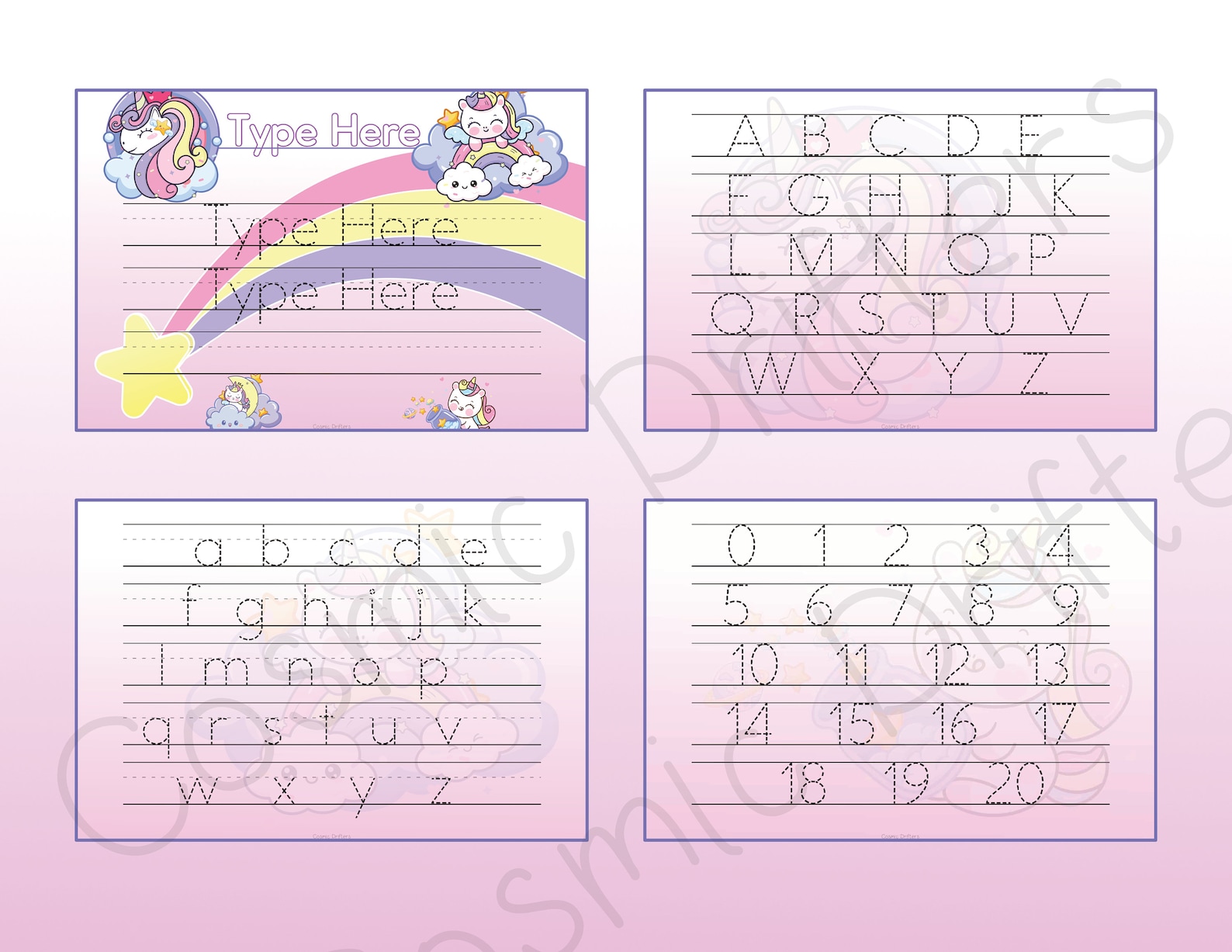 EDITABLE Name Tracing Letter Tracing Alphabet Tracing - Etsy