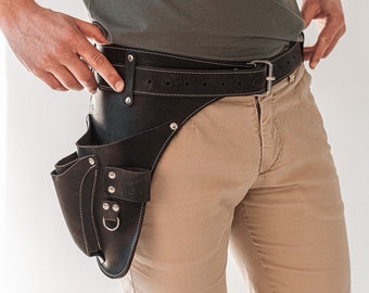 Leather garden Tool Belt. Florist Tool Belt Leather, Gardening Belt, Tool Bag Belt, Farmer Tool Belt Pouch