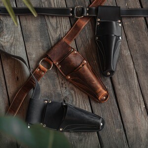Leather Gardening (Personalized) Belt with Hori Hori Sheath & Tool Pockets