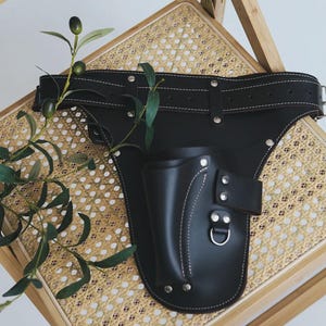 Dark Brown Leather Florist Tool Belt: Italian Full-Grain Leather