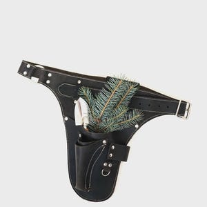 Leather Florist Tool Belt: Dark Brown Full-Grain Italian Leather