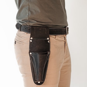 Leather Hori Hori Knife Sheath Belt: Gardening Tool Holder