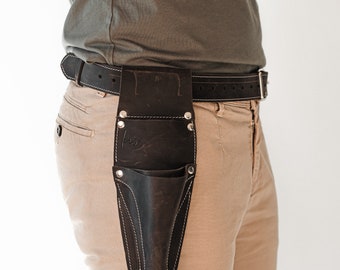 Leather Hori Hori Knife Sheath Belt: Gardening Tool Holder