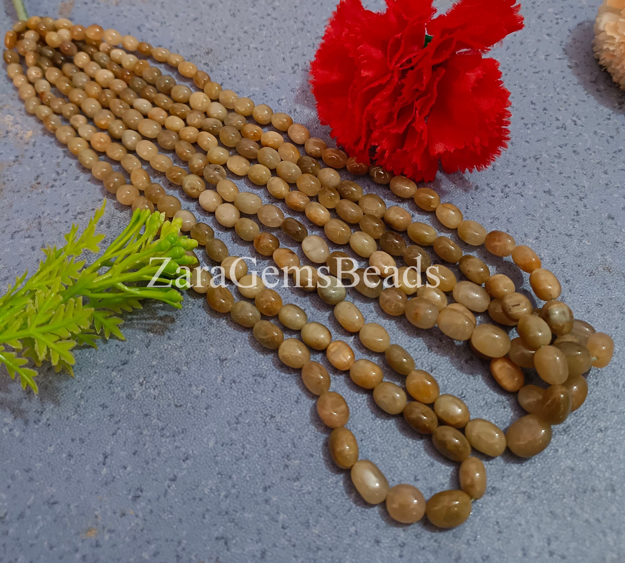 Natural Cats Oval Shape Beads, 5x7-7x9mm, 8 Inch Strand, Yellow Light Cats Eye Smooth Gemstone Beads,