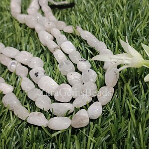 White Rainbow Moonstone Smooth Gemstone Beads 6x8-8x13mm 13 Inch Strand Natural Moonstone Nugget Shape Beads