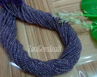 Purple Amethyst Faceted Rondelle Shape Beads,