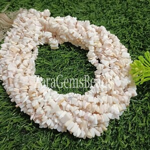 Natural Pink Opal Uncut Chip Nugget Shape Bead, 34 Inch Strand, Semi Precious, Pink Opal Smooth Rough Gemstone Beads