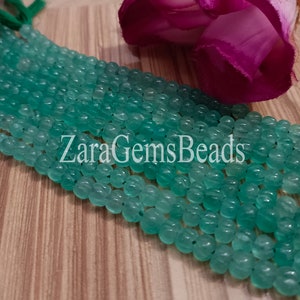 Strawberry Quartz Watermelon Tiny Rondelle Shape Beads, 5-6mm, 8 Inch Strand, Green Strawberry Quartz Carving Gemstone Beads