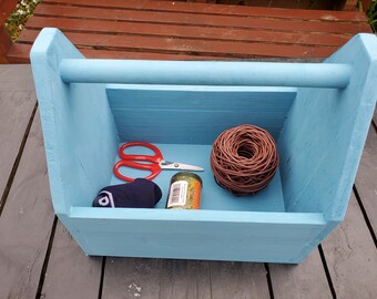 Garden Trug Wooden Vegetable Caddy Tote Toolbox Holder Multi-purpose Carrier