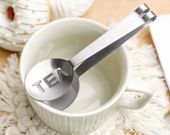 Stainless Steel Teabag Tongs Practical Tea Bag Spoon Squeezer Holder Grip Tools